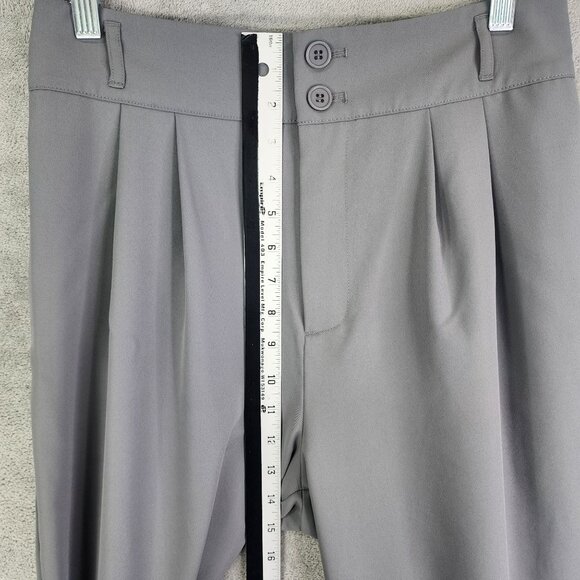 Womens Gray Halara Wide Leg Pleated Dress Pants Polyester Blend Stretch Size M - Picture 6 of 10
